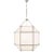 Suzanne Kasler for Visual Comfort Signature Morris Large Lantern in Polished Nickel with White Glass For Sale