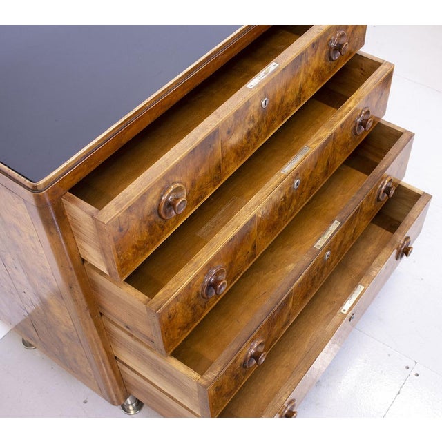 Art Deco Burr Walnut Chest of Drawers, 1920s For Sale - Image 3 of 18