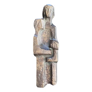 Cubist Bas-Relief, 1950s, Bronze For Sale