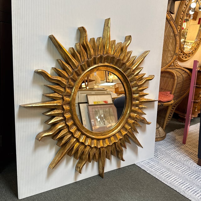 Design Plus Gallery presents the Sunray Style 9153 Wall Mirror from Nancy Corzine. This antiqued gilt gold wall mirror is...