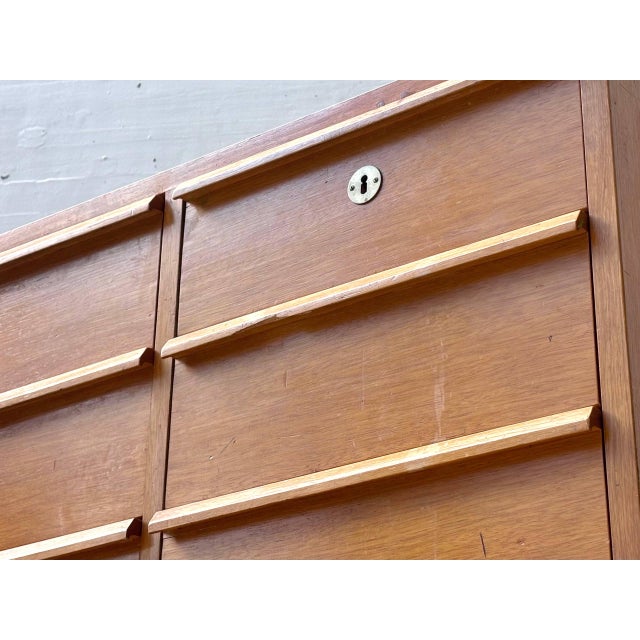 Brown Mid-Century Beechwood Chest of Drawers, 1950s For Sale - Image 8 of 16