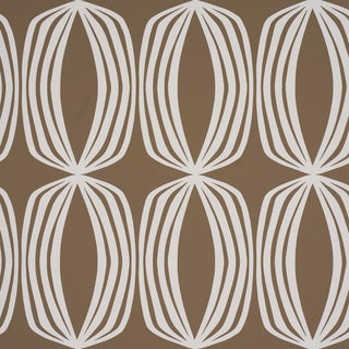 SAMPLE - Schumacher Fontana Wallpaper In Peat For Sale