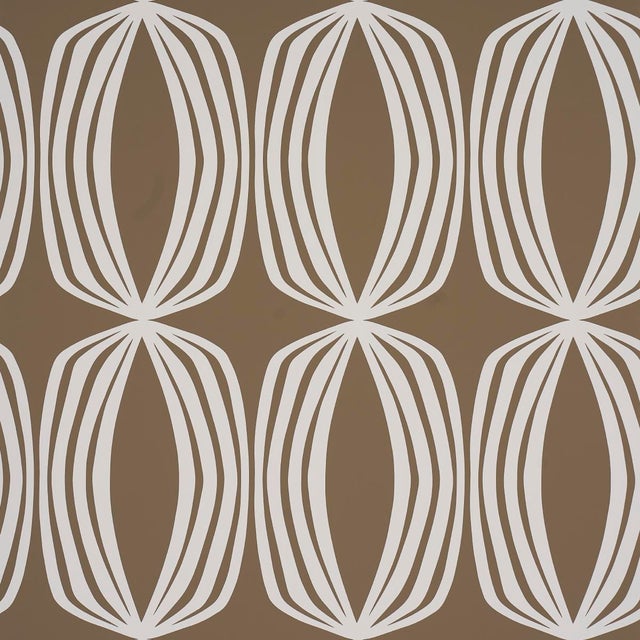 SAMPLE - Schumacher Fontana Wallpaper In Peat For Sale