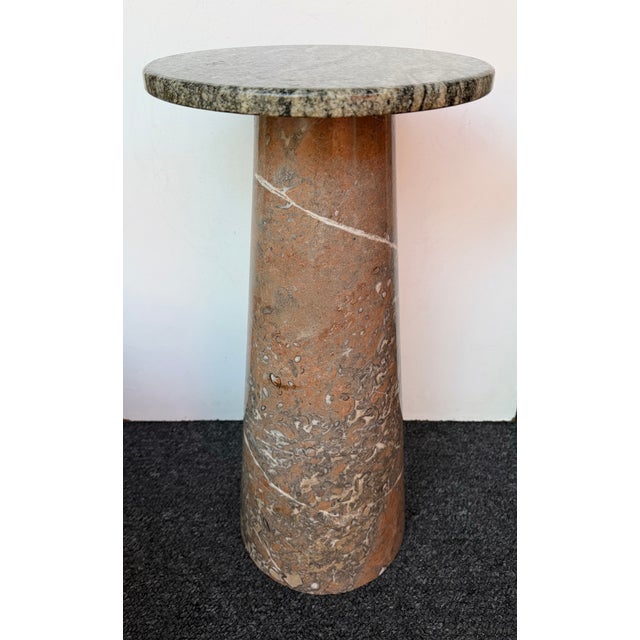 Mid-Century Modern Pair of Marble Side Tables, Italy, 1980s For Sale - Image 3 of 12