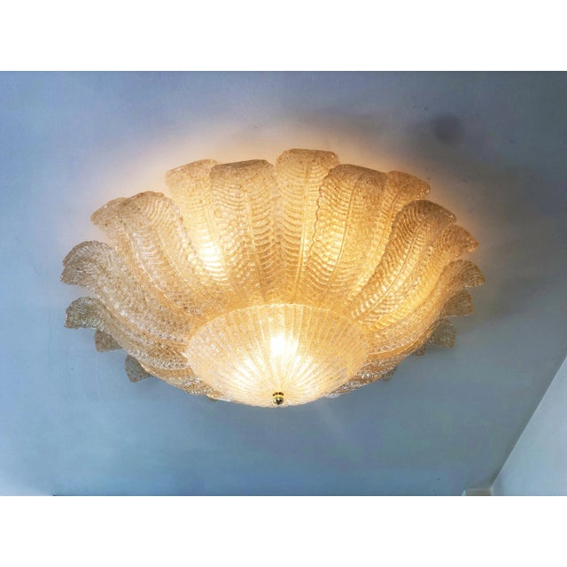 Impressive Murano Flush Mount Chandelier Sputnik From Italy. It is used in good conditions