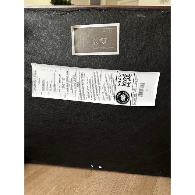 Two Shiloh Spool Chairs and Matching Ottomans by Ballard Designs With Hardwood Frames For Sale - Image 9 of 10