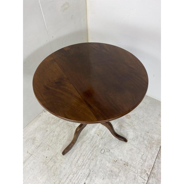 Antique George III Round Circular Tilt Top Centre Table For Sale - Image 9 of 10