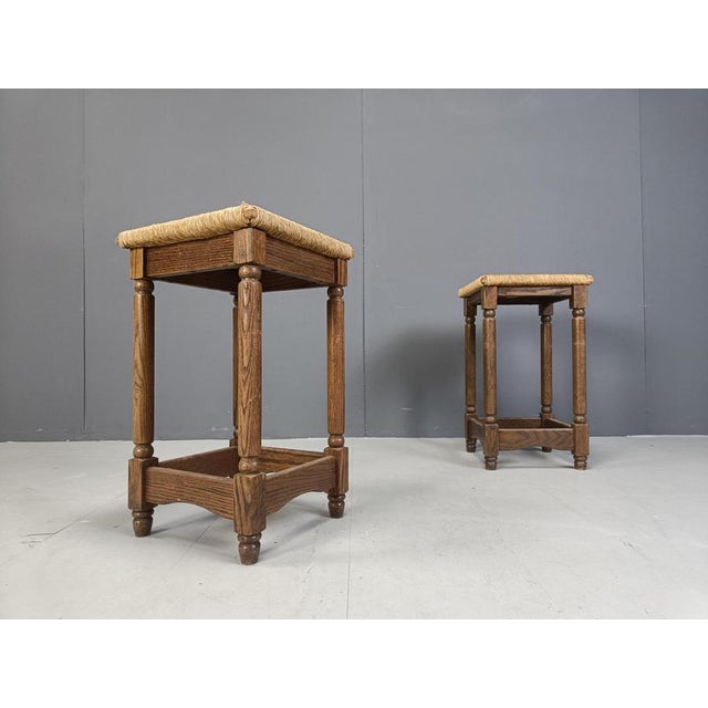 Vintage Wicker Bar Stools, 1960s, Set of 6 For Sale - Image 9 of 10