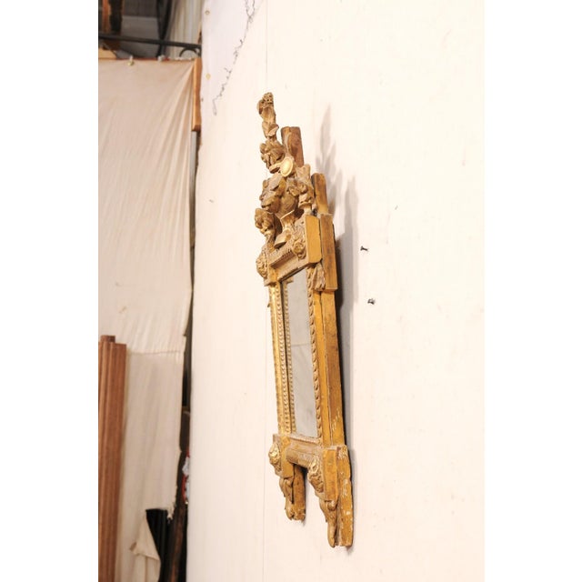 19th Century 19th Century French Neoclassical Gilt Mirror with Urn Crest For Sale - Image 5 of 10