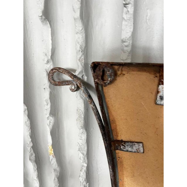 French Wrought Iron Mirror, 1950s For Sale - Image 10 of 11