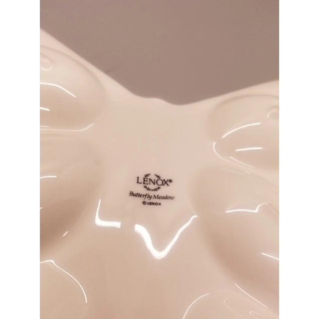 Lenox "Butterfly Meadow" Sculpted Deviled Egg Plate For Sale In Washington DC - Image 6 of 7