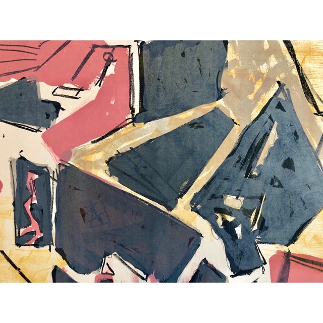 Igael TumarkinIsraeli Josef Zaritsky Abstract Modernist Lithograph Print "Composition", c.1959 For Sale - Image 4 of 5