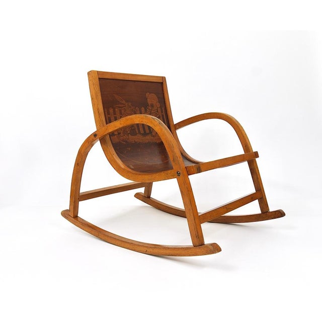 German Bauhaus Children's Rocking Chair in Bentwood, 1950s For Sale - Image 15 of 18
