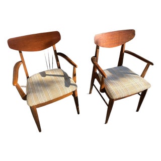 Pair Vintage Stanley Furniture Mid Century Modern Armchairs – 1960s For Sale