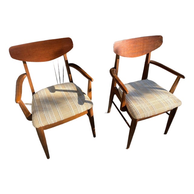 Pair Vintage Stanley Furniture Mid Century Modern Armchairs – 1960s For Sale
