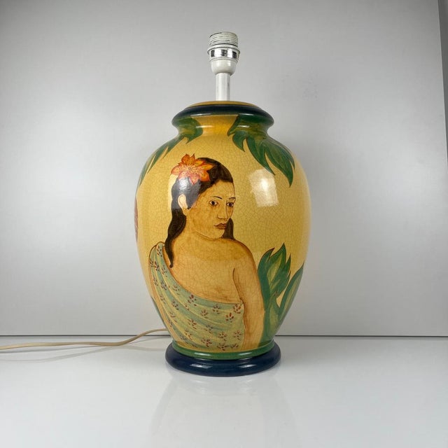 Large Ceramic Table Lamp by L. Drimmer, 1950s-1960s For Sale - Image 16 of 16