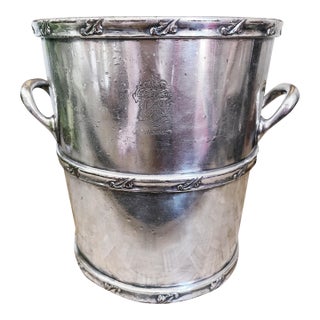1920s Silver Plated Champagne Bucket From the Anthony Hotel in Ft Wayne In For Sale