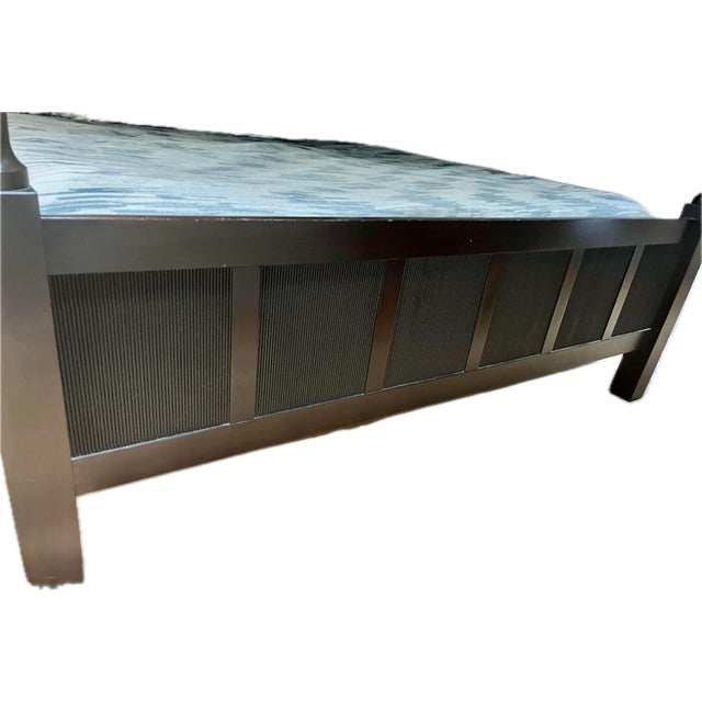 English Oak Tudor King Size Paneled Canopy Four Poster Bed For Sale - Image 3 of 10