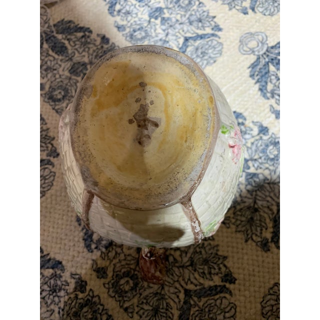 Late 18th Century Antique Majolica Pitcher With Bird Motif For Sale - Image 5 of 11