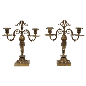 Vintage French Candelabras, Set of 2