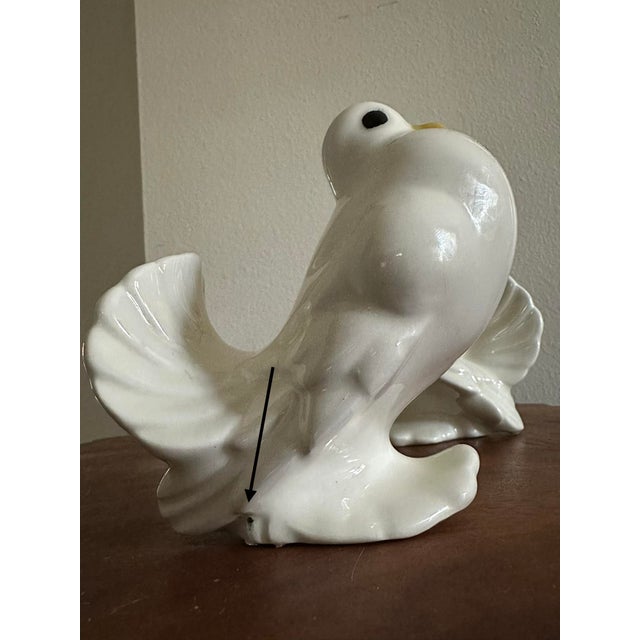 Vintage Late 20th Century Ceramic “Love Birds” Doves- Set of 2 For Sale - Image 10 of 11