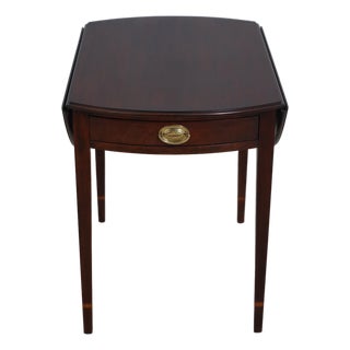 Henkel Harris Federal Style Mahogany Pembroke Drop Side Table For Sale