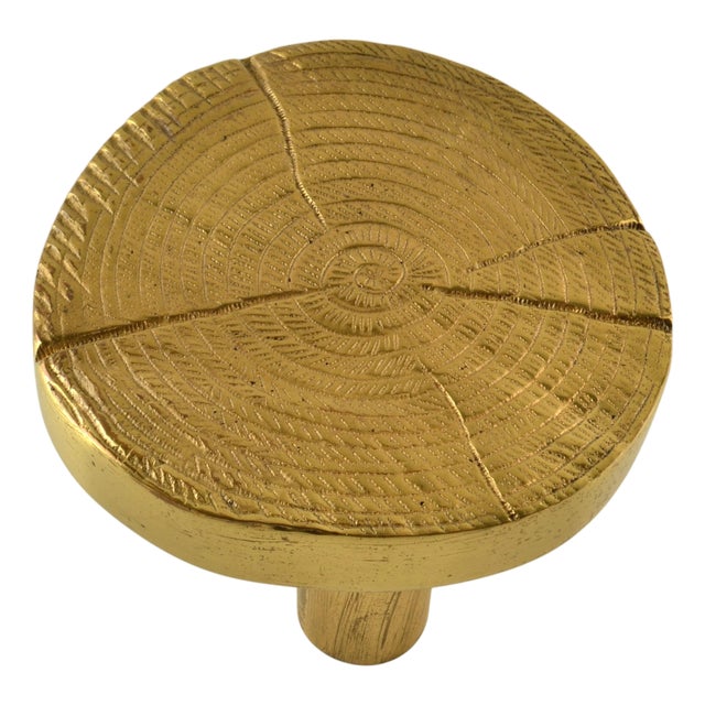 Brutalist Round Bronze Door Handle in the Ssyle of Ado Chale, 1970s For Sale