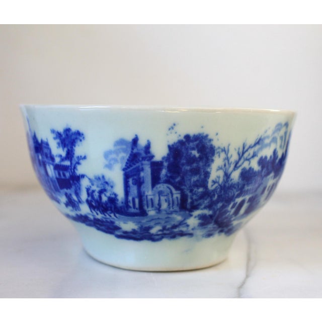 Vintage Victoria Ware Ironstone Flow Blue Bowl or Butter/Pudding Mold For Sale - Image 4 of 9