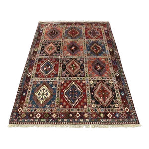 Yalameh Rug 4'11'' X 6'7'' Multicolor Wool Vintage Tribal Hand-Knotted Carpet