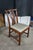 6 Late 20th Century Maitland Smith Chippendale Pierced Mahogany Dining Side Arm Chairs Silk Seats For Sale - Image 6 of 18