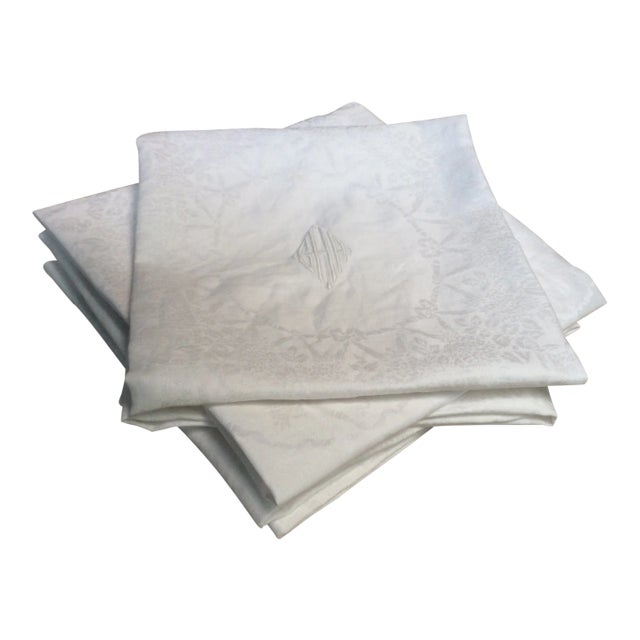 Antique French Linen Napkins - Set of 6 For Sale