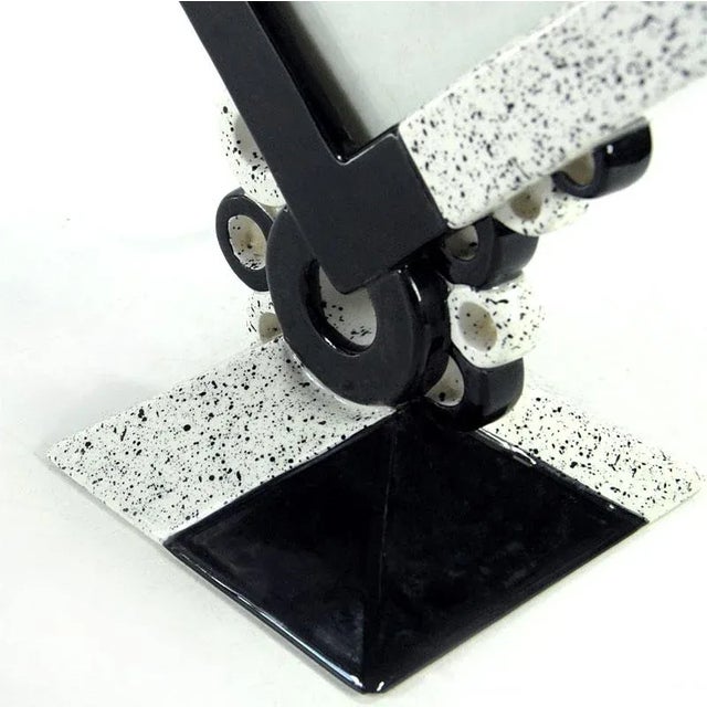 Postmodern Ceramic Dalla Bassa Maria Ceramiche Photo Frame from Nove, Italy, 1980s For Sale - Image 6 of 10