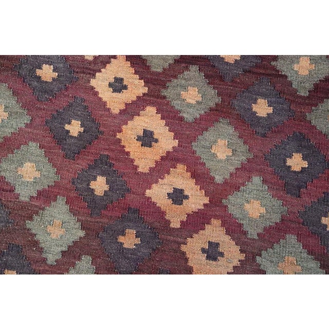 Afghan Kilim Rug, 1920s For Sale - Image 11 of 18