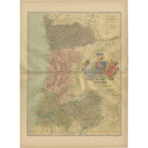 Map of The River of Tradition and Wine in Portugal, 1903 For Sale - Image 9 of 9