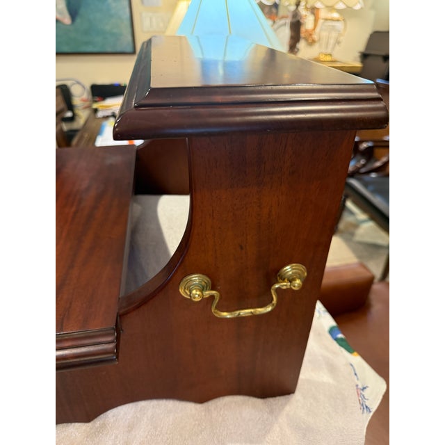 Harden Furniture Georgian Style Bed Step Mahogany Finish For Sale - Image 4 of 12