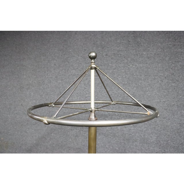 Brass Victorian Brass & Iron Rounder/Garment Rack For Sale - Image 8 of 8