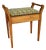 Edwardian Piano Stool in Geometric Fabric, 1890s For Sale