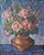 Mid 20th Century Mid 20th Century Still Life Painting of Roses in a Vase, Mid-Century French Oil on Canvas by Henri Reboa, Framed For Sale - Image 5 of 7
