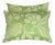 Family Room Green Floweret Damask Pillows - a Pair For Sale