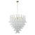 White and Crystal Color Murano Glass Petal Chandelier, Italy, 1990s For Sale - Image 11 of 11