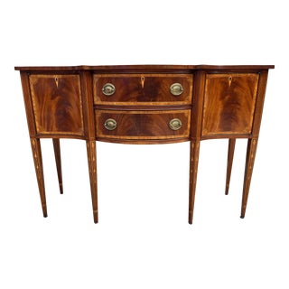 Councill Furniture Mahogany Banded Inlaid Federal Style Sideboard For Sale