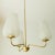 Gold Ceiling Lamp with Three Glass Shades, 1950s For Sale - Image 8 of 8