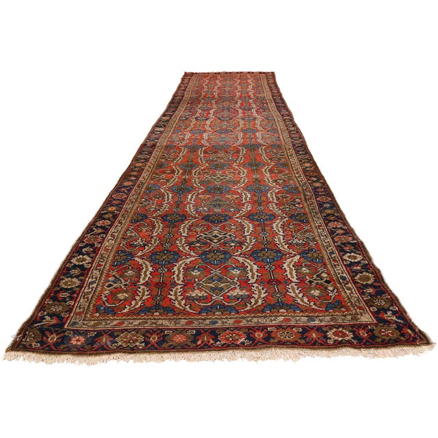 Traditional Late 19th Century Persian Malayer Rug, 03'04 X 15'09 For Sale - Image 3 of 10