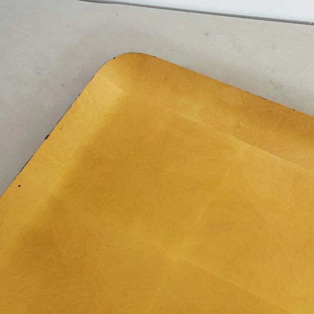 Mid 20th Century Mid-Century Gold-Leaf Tray of Wood, Made in Japan For Sale - Image 5 of 10
