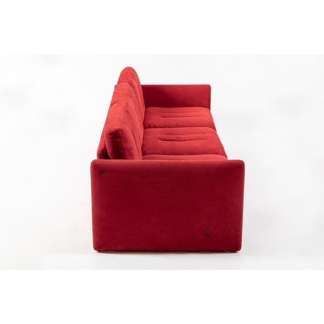 Gavina Vintage Italian Modern Red Simone Sofa by Simon International, Italy, Circa 1972 For Sale - Image 4 of 18
