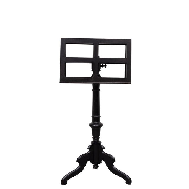 Late 19th Century Antique Victorian Ebonized Duet Music Stand in Wood, 1880s For Sale - Image 5 of 10
