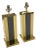 1980s Gold and Black Pierre Cardin Style Metal Table Lamps - a Pair For Sale