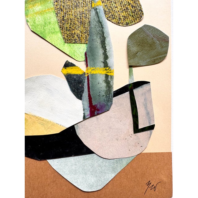 Brown "Magic Still Exists 1" Original Mixed-Media Collage on Paper by Zac Woodiel For Sale - Image 8 of 8