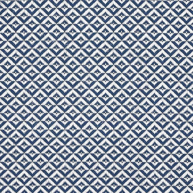 Sample - Schumacher Jamison Fabric in Navy For Sale