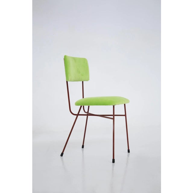 Green and Red Velvet Chairs by BBPR, 1950s, Set of 6 For Sale - Image 6 of 11